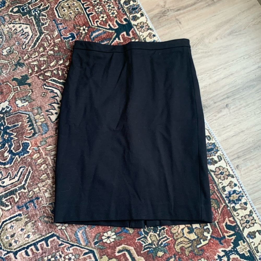 J. Crew Black Pencil Skirt